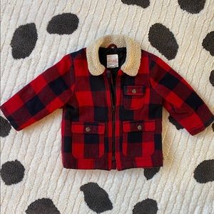 Cat & Jack buffalo flannel 18 month coat jacket